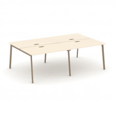 Estetica Рабочая станция 4 места ES.D.RS-4.2-LP Сатин/Металл Латте 2360*1500*750