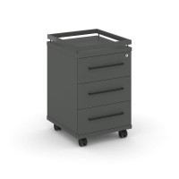 Rift Тумба мобильная усиленная + рамка RF.TM-003 Антрацит NEW/Металл Антрацит NEW/Черный Ручки 416*4