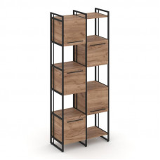 Rift Шкаф комбинированый RF.NS-003 Дуб Табак/Металл Черный/Черный Ручки 820*396*2010