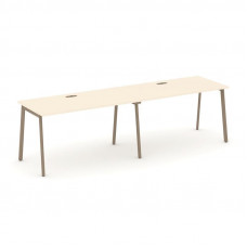 Estetica Рабочая станция 2 места ES.RS-2.3-LP Сатин/Металл Латте 2760*730*750