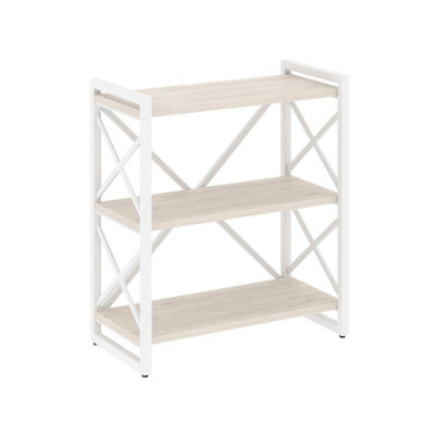 Loft Стеллаж на рег. опорах-3 полки VR.L-MST.O-3.8 Денвер Светлый/Металл Белый 800*400*910