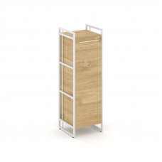 Rift Шкаф 3 ниши узкий RF.SU-31 (R) Тиквуд Светлый/Металл Белый/Белый Ручки 420*396*1286