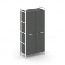 Rift Шкаф 4 ниши широкий RF.SS-41 Антрацит NEW/Металл Белый/Белый Ручки 798*396*1648