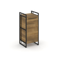 Rift Шкаф 2 ниши узкий RF.SU-21 (L) Сандал Янтарный/Металл Черный/Черный Ручки 420*396*924