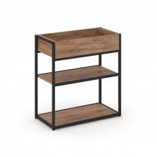 Rift Стеллаж металлический низкий приставной RF.STM-012 Дуб Табак/Металл Черный 696*350*750