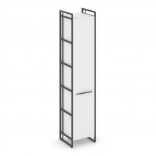 Rift Шкаф 5 ниш узкий RF.SU-51 (R) Белый Бриллиант/Металл Антрацит/Черный Ручки 420*396*2010