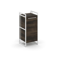 Rift Шкаф 2 ниши узкий RF.SU-21 (L) Дуб Мали/Металл Белый/Белый Ручки 420*396*924