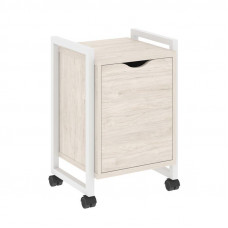 Loft Тумба на колесных опорах+фасад VR.L-T2.K Денвер Светлый/Металл Белый 500*460*767