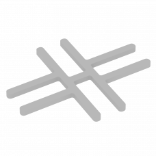 R-line soft Комплект соединителей Х-образных (2 шт.) AP.S-XO-TI Металл Серый 136*107*5