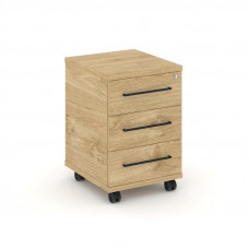 Rift Тумба мобильная усиленная RF.TM-002 Тиквуд Светлый/Черный Ручки 416*460*615