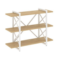 Loft Стеллаж на рег. опорах-3 полки VR.L-MST.O-3.8V Тиквуд Светлый/Металл Белый 1200*400*910