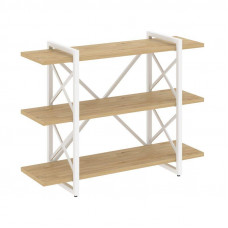 Loft Стеллаж на рег. опорах-3 полки VR.L-MST.O-3.8V Тиквуд Светлый/Металл Белый 1200*400*910
