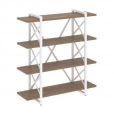 Loft Стеллаж на рег. опорах-4 полки VR.L-MST.O-4.8V Дуб Аризона/Металл Белый 1200*400*1280