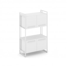 Rift Шкаф 3 ниши широкий RF.SS-33 Белый Бриллиант/Металл Белый/Белый Ручки 798*396*1286