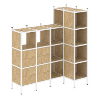 Loft Угловой внутренний стеллаж VR.L-47 Тиквуд Светлый/Металл Белый 1694*862*1869