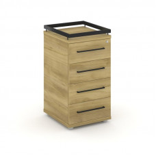 Rift Тумба приставная+рамка RF.TPR-002 Дуб Винченцо/Металл Черный/Черный Ручки 416*460*797