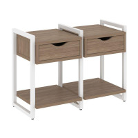 Loft Тумба на регулируемых опорах VR.L-TN-1.O Дуб Аризона/Металл Белый 970*460*719