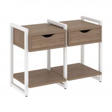 Loft Тумба на регулируемых опорах VR.L-TN-1.O Дуб Аризона/Металл Белый 970*460*719