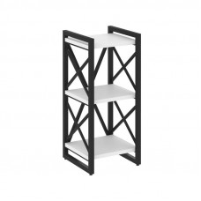 Loft Стеллаж на рег. опорах-3 полки VR.L-MST.O-3.4 Белый Бриллиант/Металл Черный 400*400*910