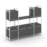 Rift Шкаф комбинированый RF.NS-002 Антрацит NEW/Металл Белый/Белый Ручки 1598*396*1286