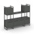 Шкаф комбинированый Рифт RF.NS-002 1598*396*1286 Антрацит NEW/Металл Антрацит/Черный Ручки