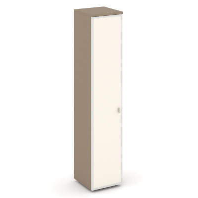 Estetica Шкаф высокий узкий левый ES.SU-1.10R (L) I Латте/Лакобель ivory 400*420*1977