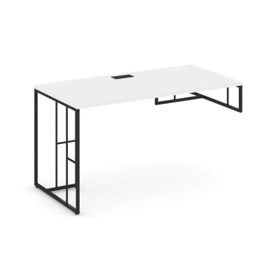 Rift Стол письменный для опорной тумбы правый RF.SPOT-003 (R) Белый Бриллиант/Металл Черный 1380*600