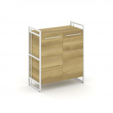 Rift Шкаф 2 ниши широкий RF.SS-21 Дуб Винченцо/Металл Белый/Белый Ручки 798*396*924