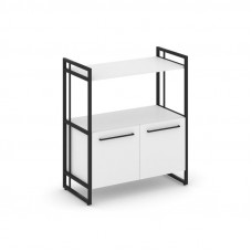 Rift Шкаф 2 ниши широкий RF.SS-22 Белый Бриллиант/Металл Черный/Черный Ручки 798*396*924