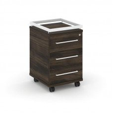 Rift Тумба мобильная усиленная + рамка RF.TM-003 Дуб Мали/Металл Белый/Белый Ручки 416*460*665