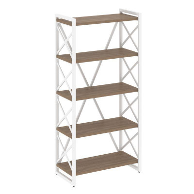 Loft Стеллаж на рег. опорах-5 полок VR.L-MST.O-5.8 Дуб Аризона/Металл Белый 800*400*1650