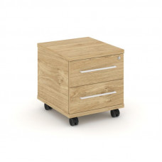 Rift Тумба мобильная усиленная RF.TM-001 Тиквуд Светлый/Белый Ручки 416*460*448