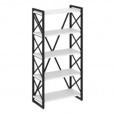 Loft Стеллаж на рег. опорах-5 полок VR.L-MST.O-5.8 Белый Бриллиант/Металл Черный 800*400*1650