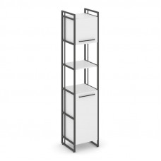 Rift Шкаф 5 ниш узкий RF.SU-53 (L) Белый Бриллиант/Металл Антрацит/Черный Ручки 420*396*2010