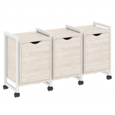 Loft Тумба на колесных опорах VR.L-TN-5.K Денвер Светлый/Металл Белый 1440*460*767