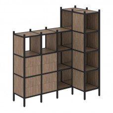 Loft Угловой внутренний стеллаж VR.L-47 Дуб Аризона/Металл Черный 1694*862*1869