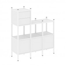 Loft Прямой стеллаж VR.L-13 Белый Бриллиант/Металл Белый 1278*446*1458