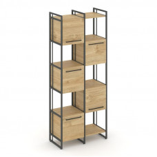 Rift Шкаф комбинированый RF.NS-003 Тиквуд Светлый/Металл Антрацит/Черный Ручки 820*396*2010