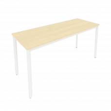 Slim Стол письменный на металлокаркасе С.СП-6.1 Клен/Металл Белый 1580*600*750