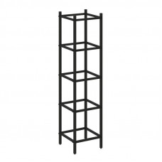 Loft Угловой проходной модуль VR.L-SL.UPK-4.4.4 Металл Черный 446*446*1869