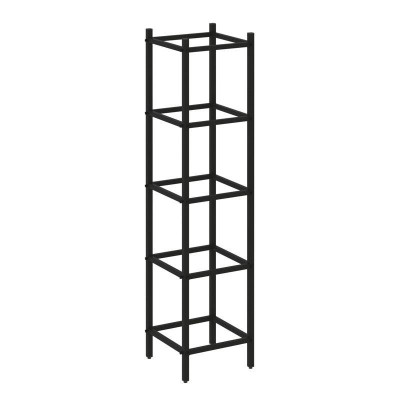 Loft Угловой проходной модуль VR.L-SL.UPK-4.4.4 Металл Черный 446*446*1869