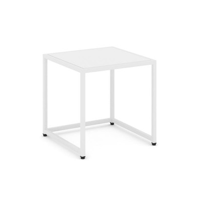 Loft Стол журнальный VR.L-SJK-45 Белый Бриллиант/Металл Белый 450*450*450