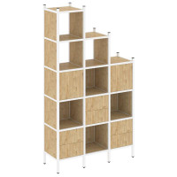 Loft Прямой стеллаж VR.L-22 Тиквуд Светлый/Металл Белый 1278*446*2280