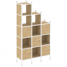 Loft Прямой стеллаж VR.L-22 Тиквуд Светлый/Металл Белый 1278*446*2280