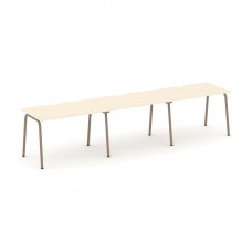 Estetica Рабочая станция 3 места ES.RS-3.2-VK Сатин/Металл Латте 3540*730*750