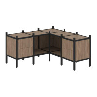 Loft Угловой внутренний стеллаж VR.L-27 Дуб Аризона/Металл Черный 1278*1278*636