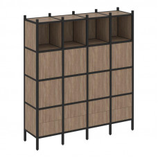 Loft Прямой стеллаж VR.L-09 Дуб Аризона/Металл Черный 1694*446*1869