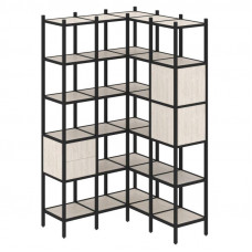 Loft Угловой внутренний стеллаж VR.L-34 Денвер Светлый/Металл Черный 1278*1278*2280