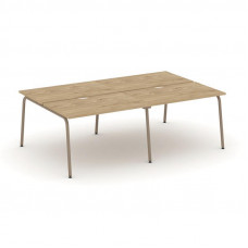 Estetica Рабочая станция 4 места ES.D.RS-4.2-VK Тиквуд Светлый/Металл Латте 2360*1500*750