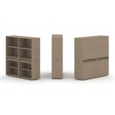 Estetica Набор №1. Тумба двойная+высокая надставка ES.NB.2V-1 Латте 1500*410*1520